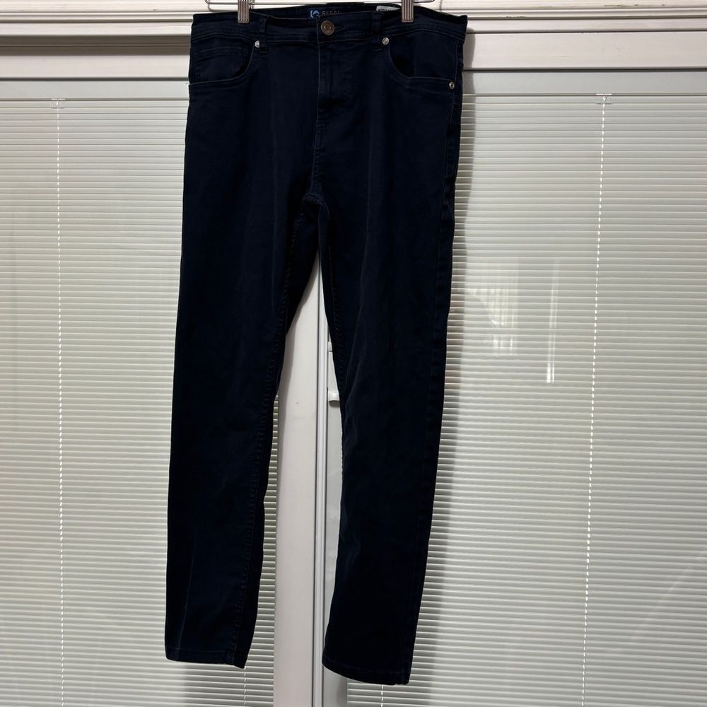 Regal Exchange Denim Co. Men’s 33x30 Slim Fit Jeans Deep Dark Blue